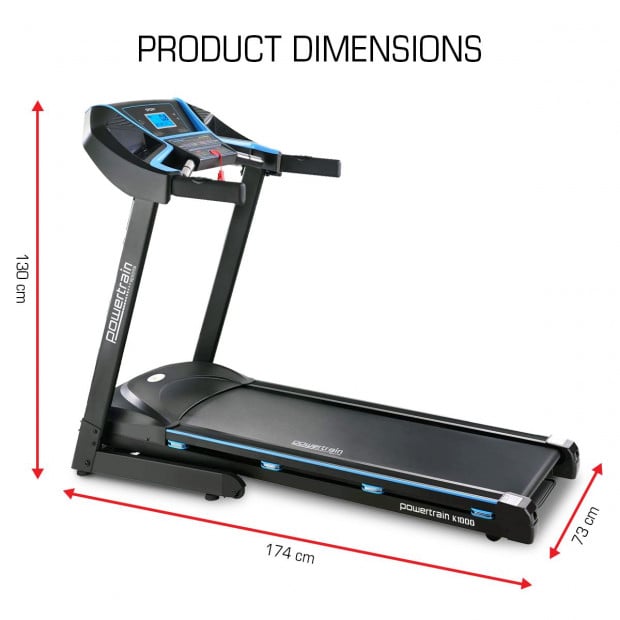 Powertrain K1000 Foldable Treadmill with Incline for Home Gym Cardio Image 9