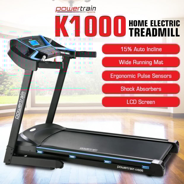 Powertrain K1000 Foldable Treadmill with Incline for Home Gym Cardio Image 11