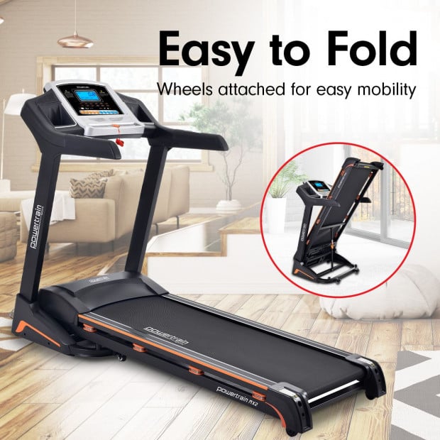 Powertrain MX2 Foldable Home Treadmill Auto Incline Cardio Running Image 13