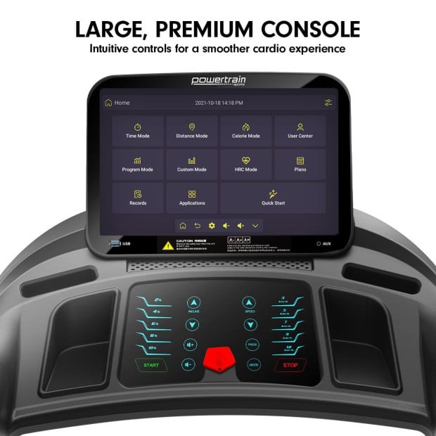 Powertrain V1100 Treadmill with Wifi Touch Screen & Incline Image 5