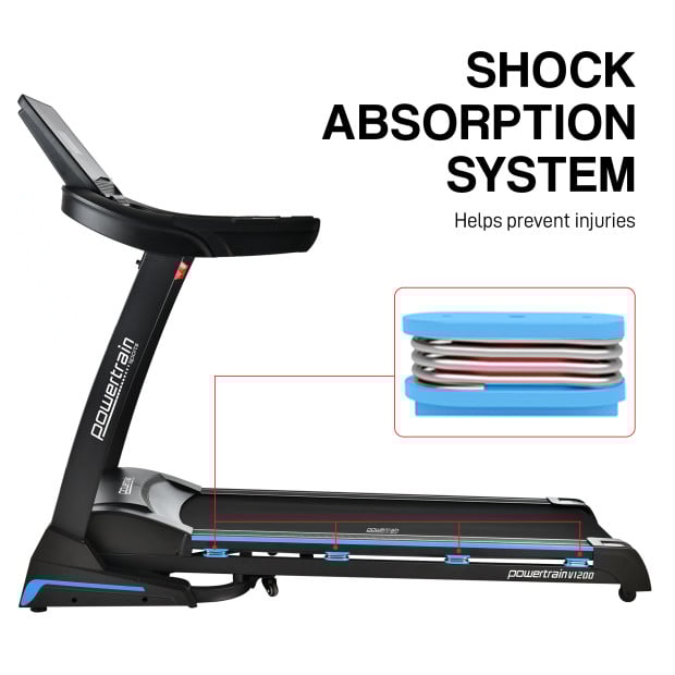 Powertrain V1200 Treadmill with Shock-Absorbing System Image 10