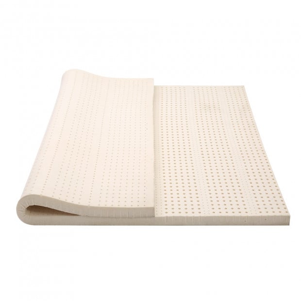 7 Zone 5cm Pure Natural Latex Mattress Topper Queen Image 3