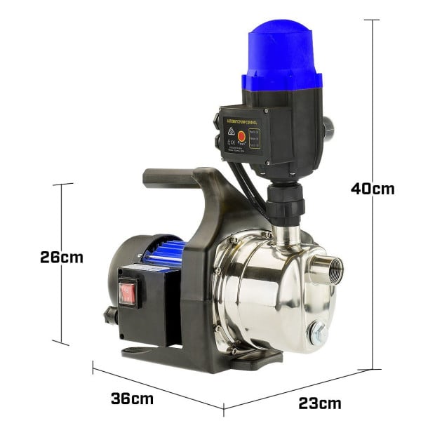 1400w Automatic stainless electric water pump - Blue Image 9