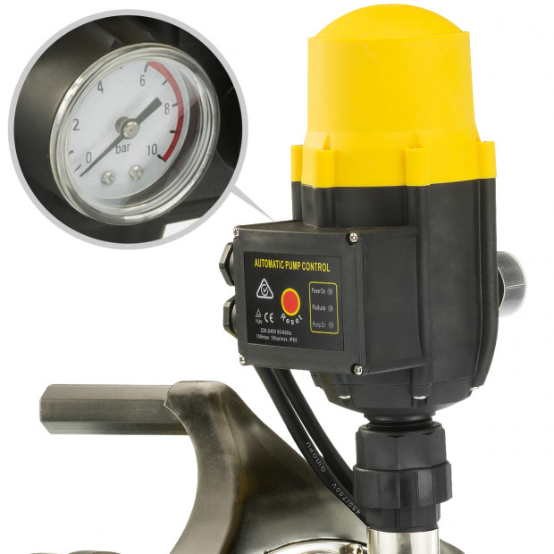 Hydro Active 1400w Automatic stainless electric water pump - Yellow Image 6