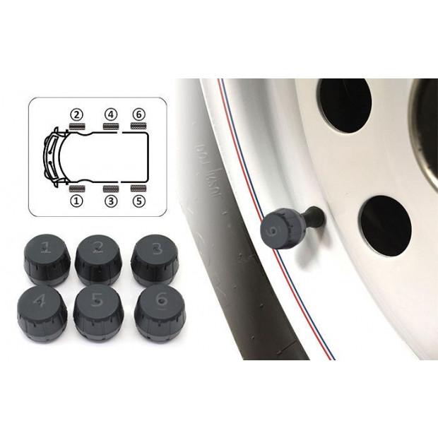 Wireless Tpms Tire Tyre Pressure Monitoring System 6x External Sensors Image 5