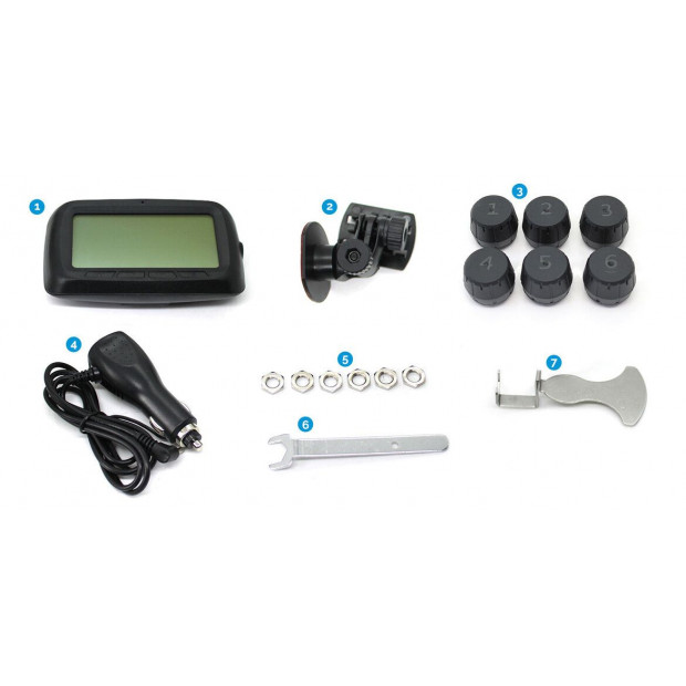Wireless Tpms Tire Tyre Pressure Monitoring System 6x External Sensors Image 6