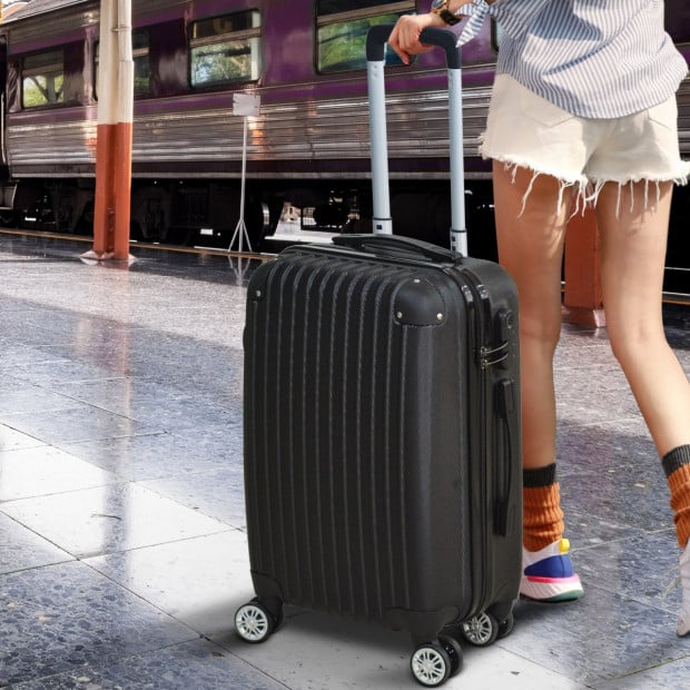 28in Luggage Sets Suitcase Tsa Travel Hard Case Black Colour