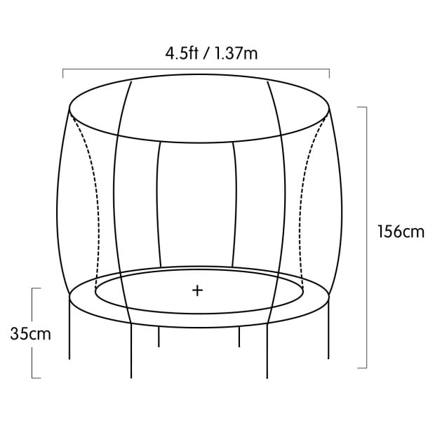 Kahuna Mini 4.5 ft Trampoline - Red Blue Image 8