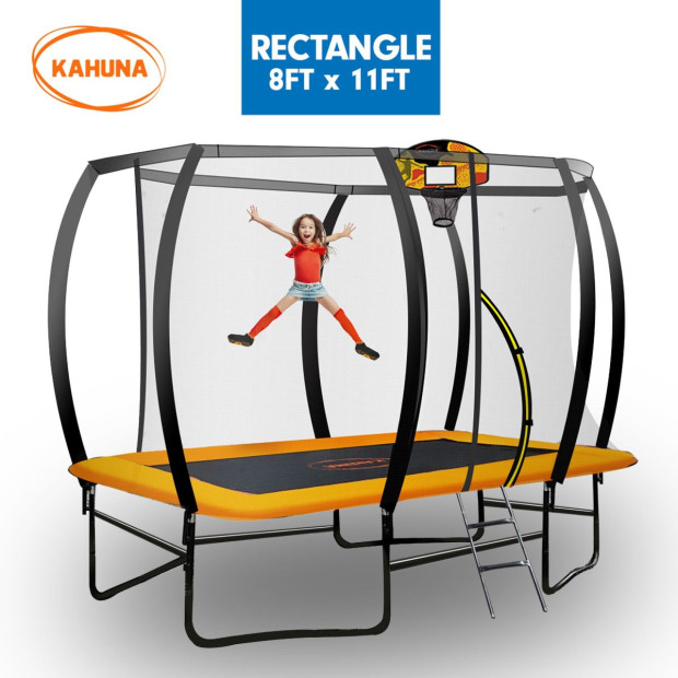 Kahuna Outdoor Rectangular Trampoline 8 ft x 11 ft - Orange Image 17