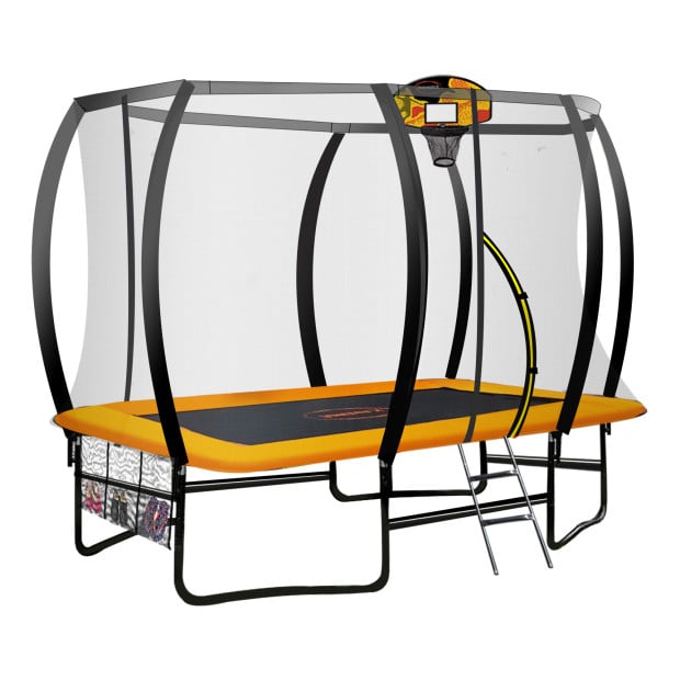 Kahuna Outdoor Rectangular Trampoline 8 ft x 11 ft - Orange Image 2