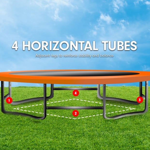 Kahuna Outdoor Rectangular Trampoline 8 ft x 11 ft - Orange Image 13