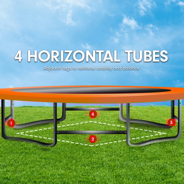 Kahuna Outdoor Rectangular Trampoline 8 ft x 11 ft - Orange Image 15