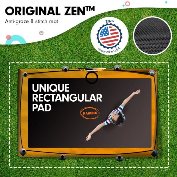 Kahuna 6 ft x 9 ft Rectangular Outdoor Trampoline - Orange Image 4