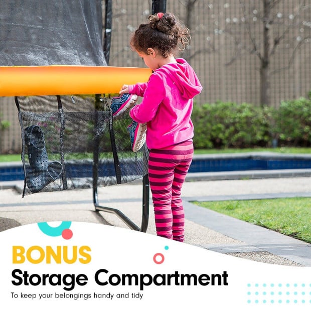 Kahuna 6 ft x 9 ft Rectangular Outdoor Trampoline - Orange Image 7