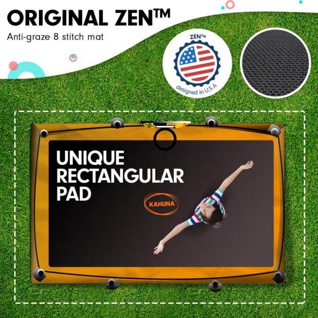 Kahuna 6 ft x 9 ft Rectangular Outdoor Trampoline - Orange Image 2