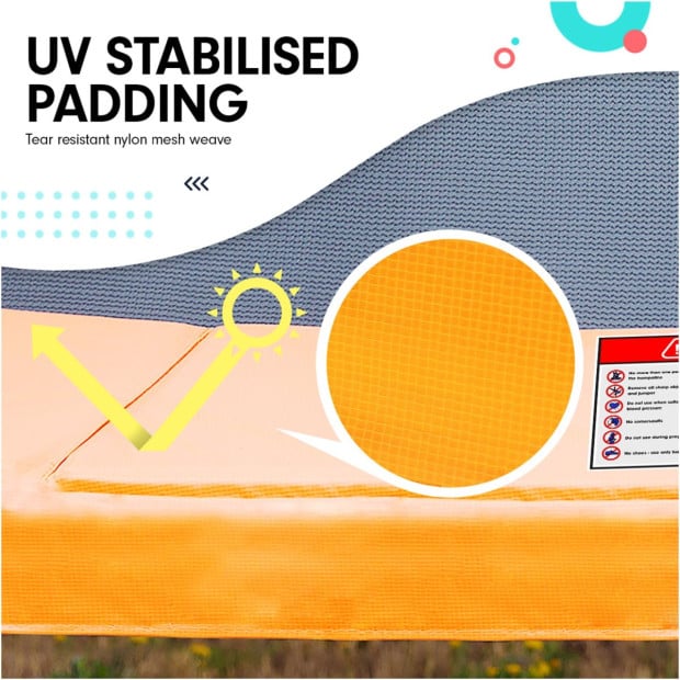 Kahuna 6 ft x 9 ft Rectangular Outdoor Trampoline - Orange Image 4