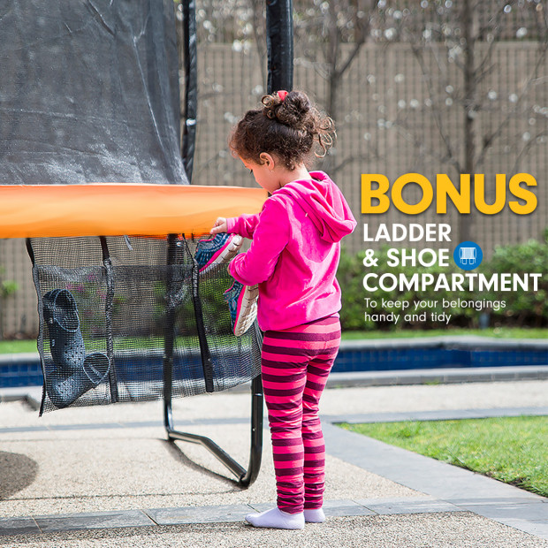 Kahuna Trampoline 6 ft x 9 ft Rectangular Outdoor - Orange Image 1