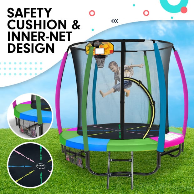 Classic Kahuna 6 ft Trampoline with Rainbow Safety Pad Image 3