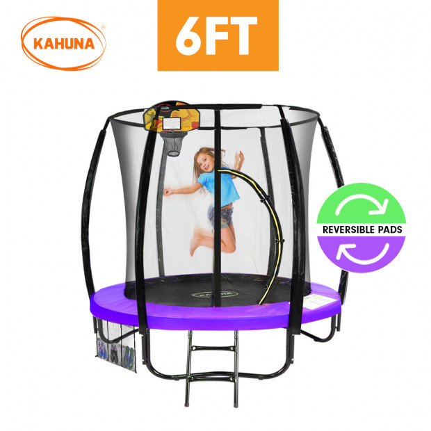 Kahuna Classic 6ft Trampoline Reversible Pad Purple Green