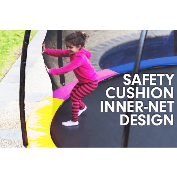 Kahuna 10 ft Trampoline with Rainbow Safety Pad Image 9