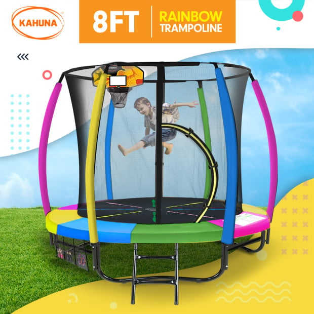 Kahuna 8 ft Trampoline with Rainbow Safety Pad Image 13