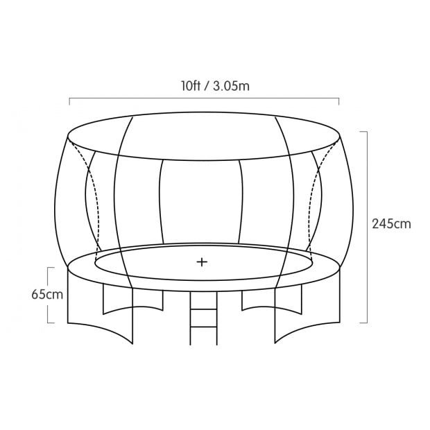 Kahuna 10 ft Trampoline with Rainbow Safety Pad Image 13