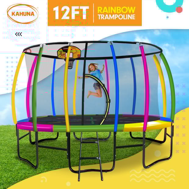 Kahuna 12 ft Trampoline with Rainbow Safety Pad Image 14