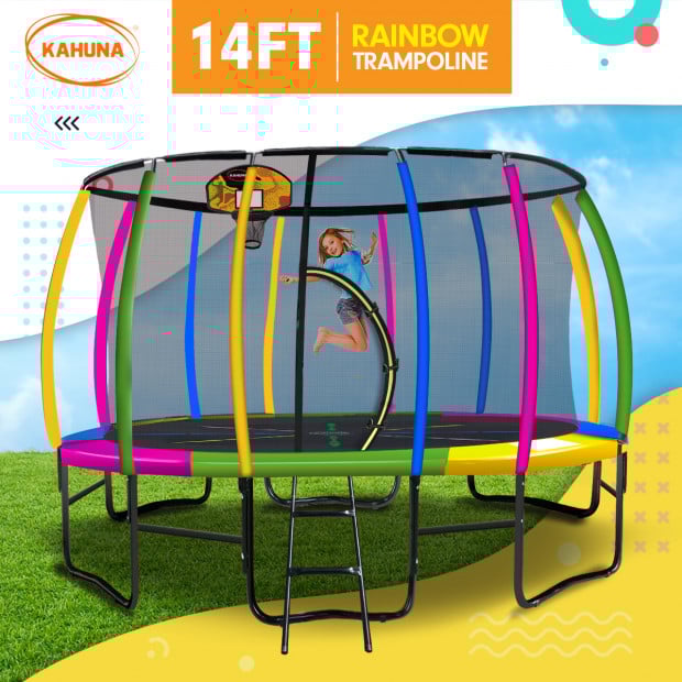 Kahuna 14ft Trampoline with Rainbow Safety Pad Image 2