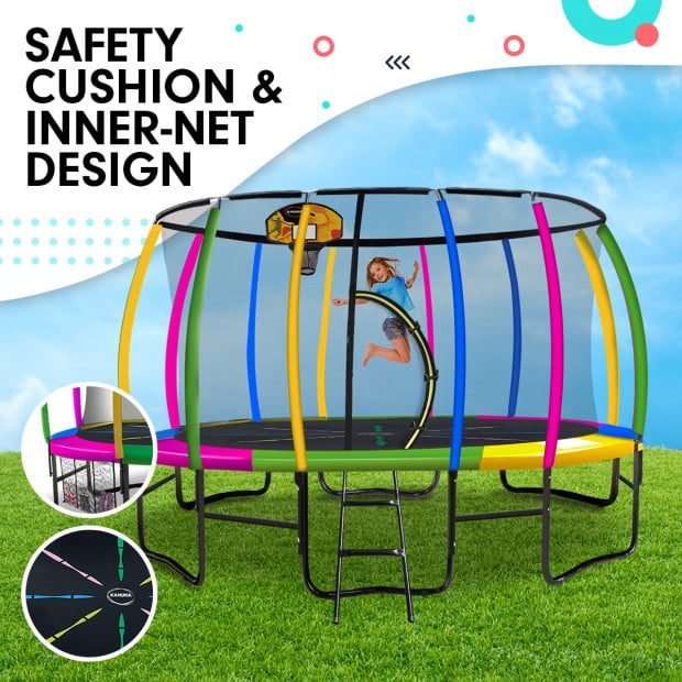 Kahuna 14 ft Trampoline with Rainbow Safety Pad Image 3