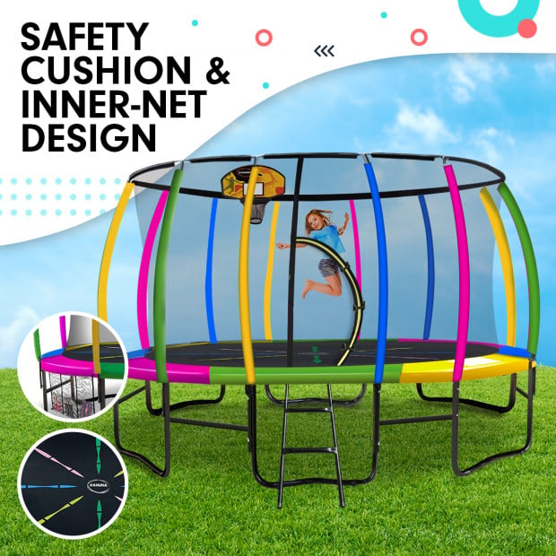 Kahuna 16 ft Trampoline with Rainbow Safety Pad Image 3