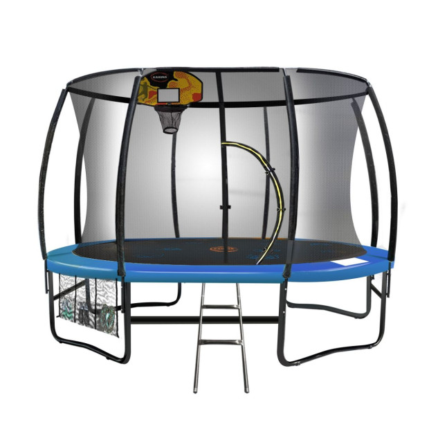 Kahuna Pro 10 ft Trampoline with Emoji Mat Reversible Pad Basketball Set Image 7