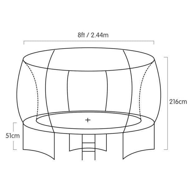 Kahuna Pro 8 ft Trampoline with Emoji Mat Reversible Pad Basketball Set Image 6