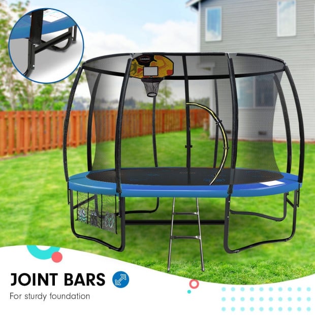 Kahuna Pro 10 ft Trampoline with Emoji Mat Reversible Pad Basketball Set Image 10