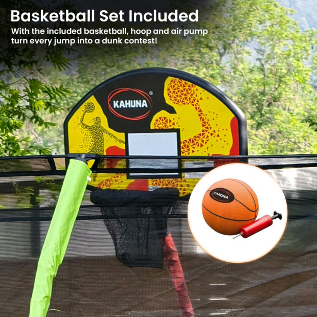 Kahuna Jumbo 10x15ft Trampoline Reversible Pad with L.E.D Basketball Set Image 15