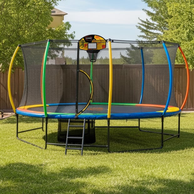 Kahuna 10 ft x15 ft Oval Outdoor Trampoline with Reversible Pad Image 15