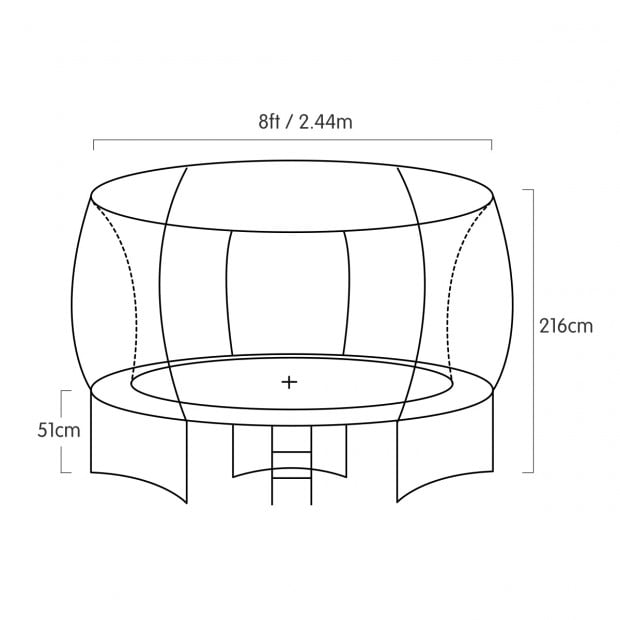 Kahuna Twister 8ft Springless Trampoline Image 2