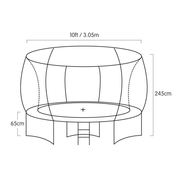 Kahuna Twister 10ft Springless Trampoline Image 3