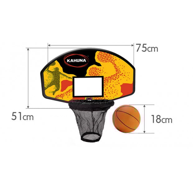 Kahuna Trampoline Basketball Ring Set with Mini Ball and Pump Image 5