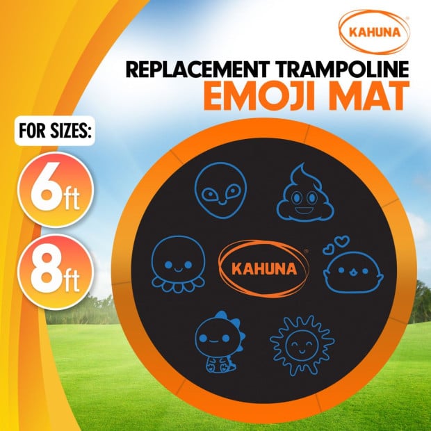 Kahuna Replacement Trampoline Mat — Emoji for Classic, Rainbow, and Pro Models Image 2