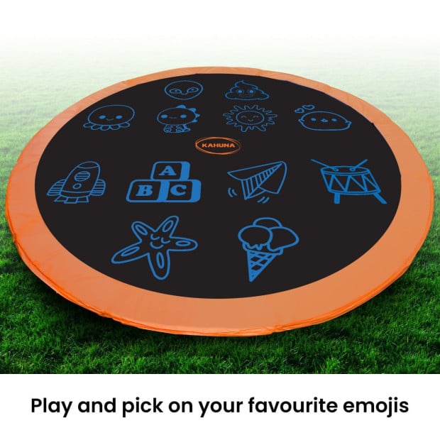 Kahuna Pro 10 ft Trampoline with Emoji Mat Reversible Pad Basketball Set Image 6