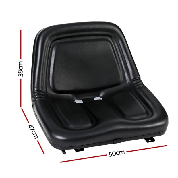 Tractor Seat Forklift Excavator Universal Backrest Truck Chair PU Leather Image 2