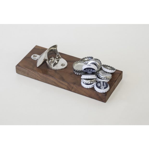 Walnut Magnetic Bottle Opener Image 2