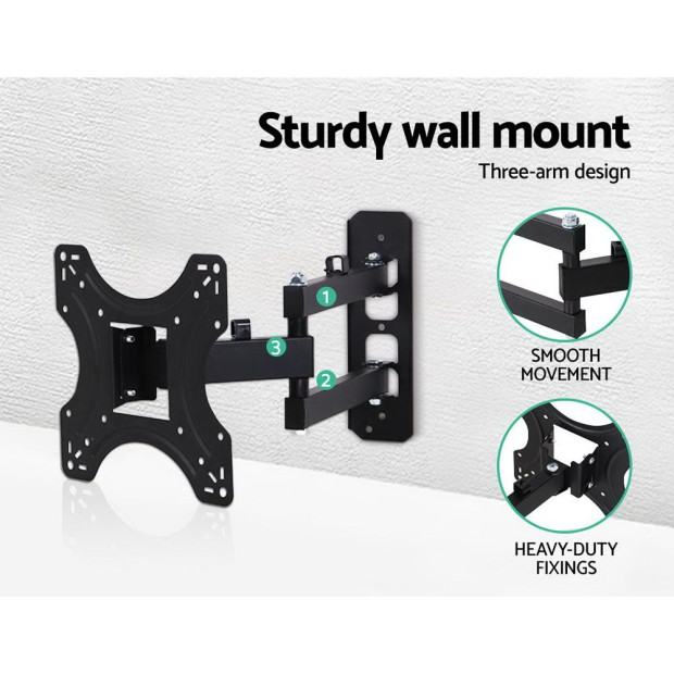 TV Wall Mount Bracket Tilt Swivel Full Motion 32 37 42in Screen Image 5
