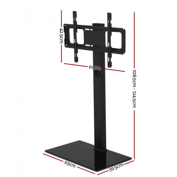 Floor TV Stand Brakcket Mount Swivel Adjustable 32 to 70 Inch Black Image 2