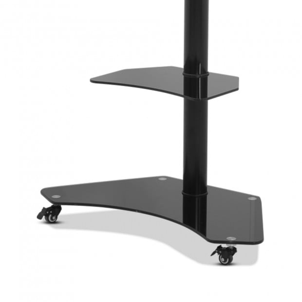 Floor TV Stand Brakcket Height Adjustable 32 to 70 Inch Black 860mm x 450mm x 1256-1376mm Image 5