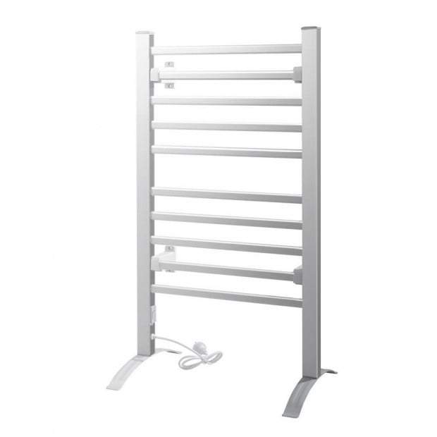 Heated Towel Rail Rack Bathroom Electric Rails Clothes 10 Rungs