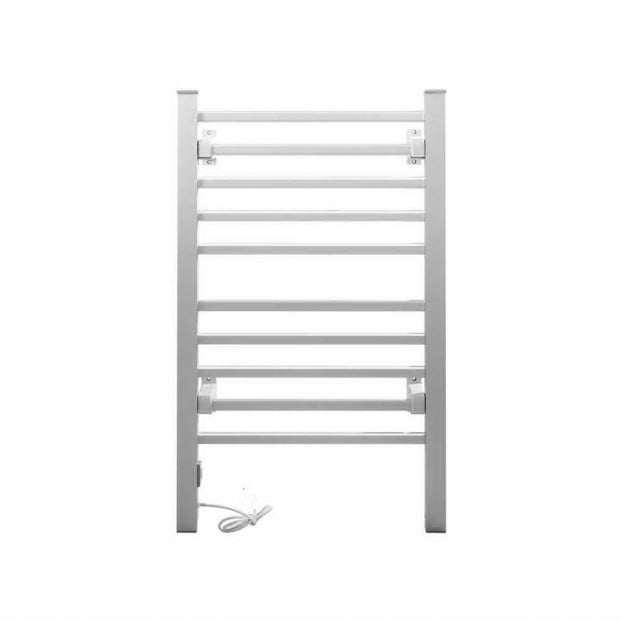 Heated Towel Rail Rack Bathroom Electric Rails Clothes 10 Rungs Image 3