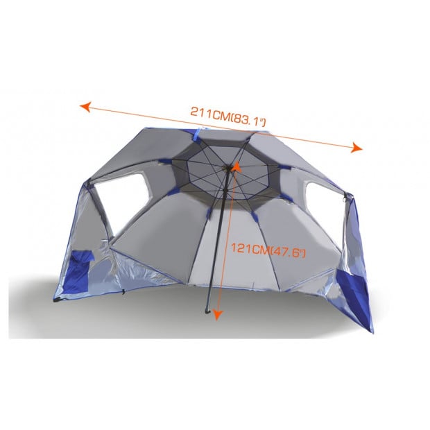 8ft Portable All-weather Shelter Umbrella Tent Turqoise Image 2