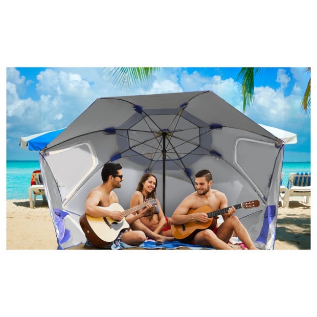 8ft Portable All-weather Shelter Umbrella Tent Turqoise Image 4