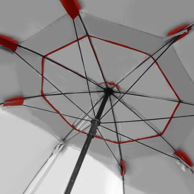 Beach Umbrella Outdoor Umbrellas Sun Shade Garden Shelter 2.33M Red Image 6